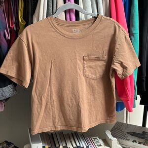 Brown boxy tee,  size medium,  time and tru